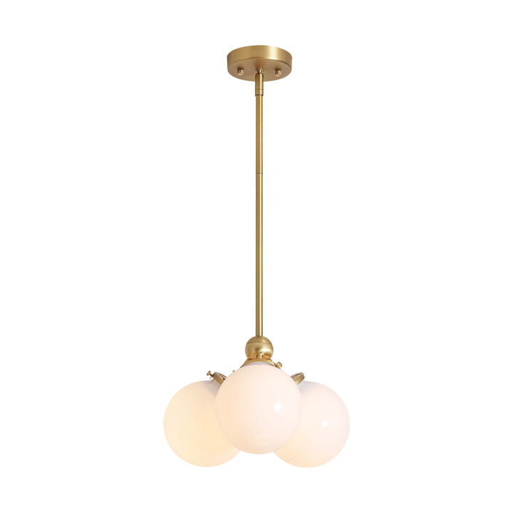 Soluma 3-Light Dimmable Opal Glass Bubble Modern  Chandelier (14") Brightelier