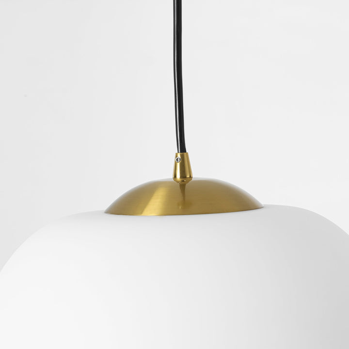 Veylin 1-Light Dimmable LED Opal Glass Farmhouse Shaded Pendant (12") My Store