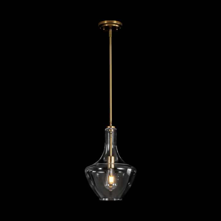 Brillara 1-Light Dimmable Glass Mid-Century Modern Pendant (10") Brightelier