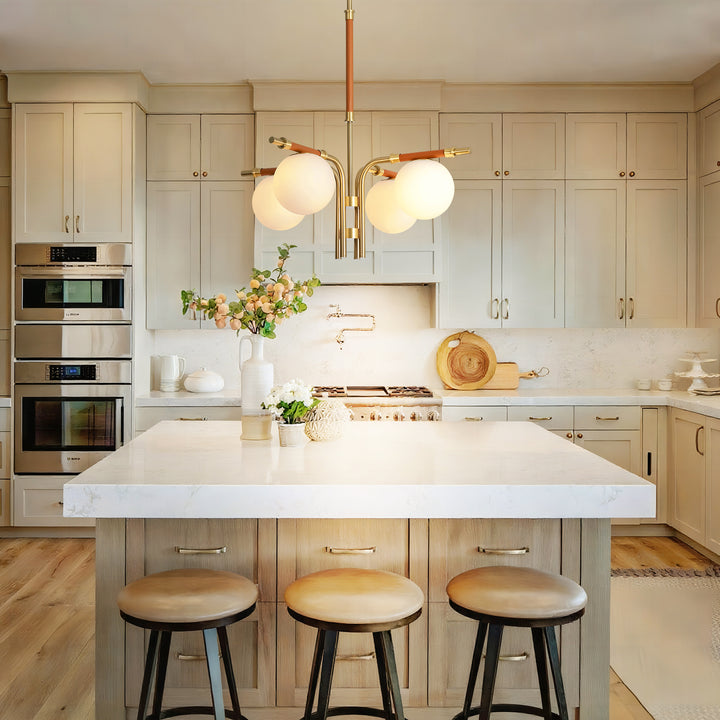 Veylin 4-Light Dimmable Glass Modern Globe Chandelier (27") Brightelier