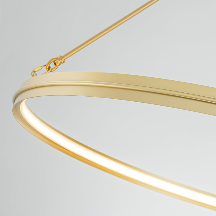 Brixia 1-Light Dimmable Aluminum LED Wagon Wheel Modern Pendant (38") My Store