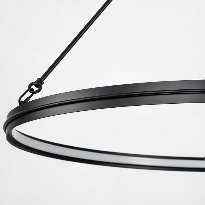 Brixia 1-Light Dimmable Aluminum LED Wagon Wheel Modern Pendant (38") My Store