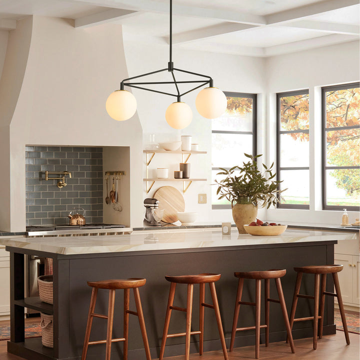 Veylin 3-Light Dimmable Glass Modern Geometric Chandelier (30") My Store