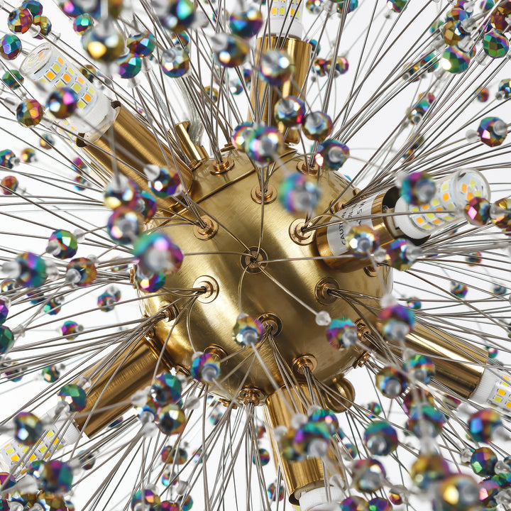 Solmere 9-Light Crystal Firework Contemporary Chandelier (20") Brightelier