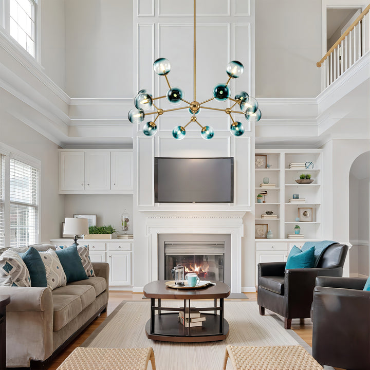 Veylin 15-Light Sputnik Bubble Modern Glam Chandelier (45") Brightelier