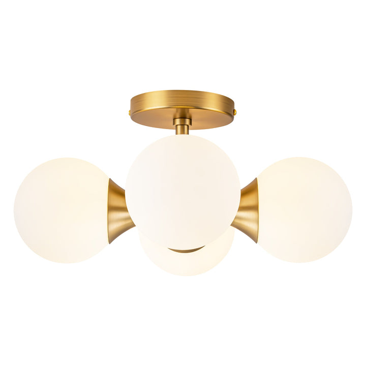 Radiara 4-Light Glass Frosted Modern Flush Mount (14") My Store