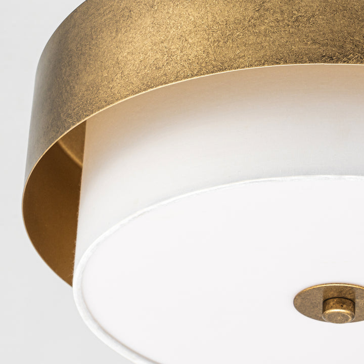 Apex 2-Light Dimmable Drum Vintage Industrial Flush Mount (14") Brightelier