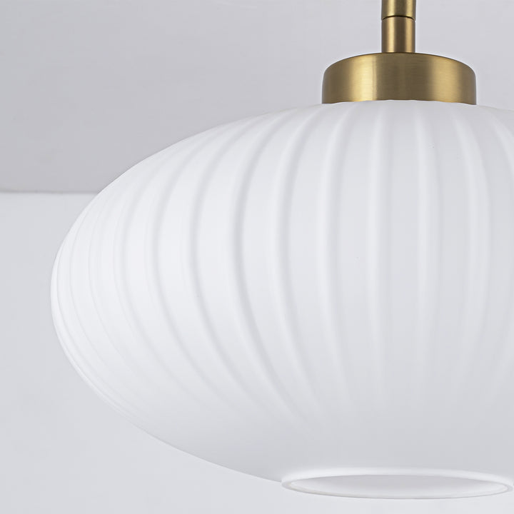 Brillara 1-Light Lantern Shape Semi-Flush Mount Light (12") Brightelier