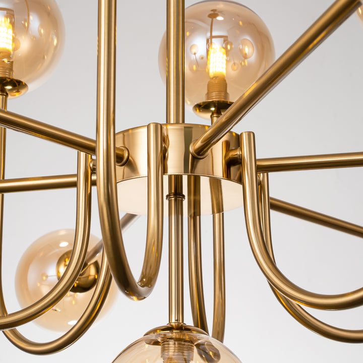 Dresqui 13-Light Sputnik Modern Linear Glass Bubble Chandelier (38") My Store