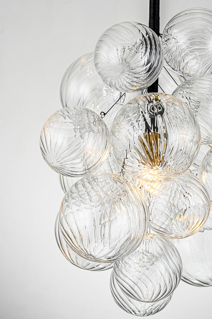 Orbina 1-Light Dimmable Glass Globe Bubble Contemporary Chandelier (21") My Store