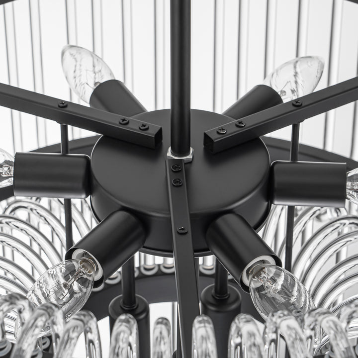 Faylux 9-Light Dimmable Tiered Transitional Modern Chandelier (20") Brightelier