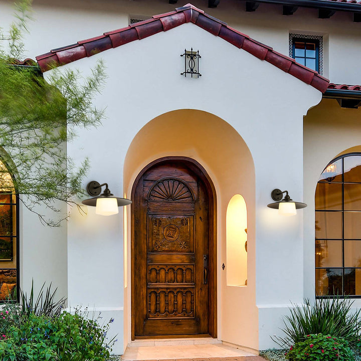 Tranquix 1-Light Outdoor Hardwired Traditional Wall Sconce (14") Brightelier