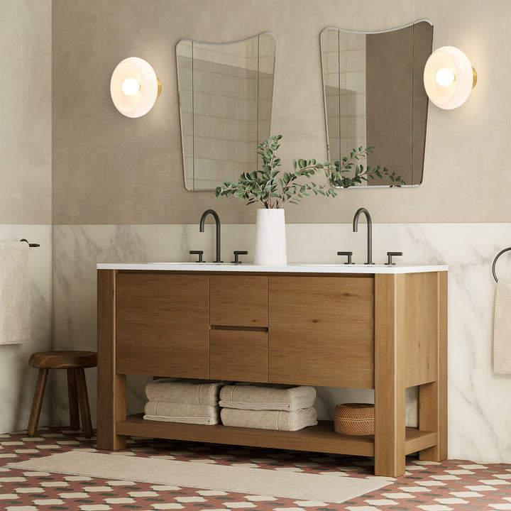 Hearthline 1-Light Dimmable Retro Bowl Shade Wall Sconce (10") Brightelier