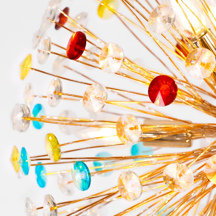 Eclipsa 12-Light Linear Crystal Starburst Firework Glam Pendant (22") My Store