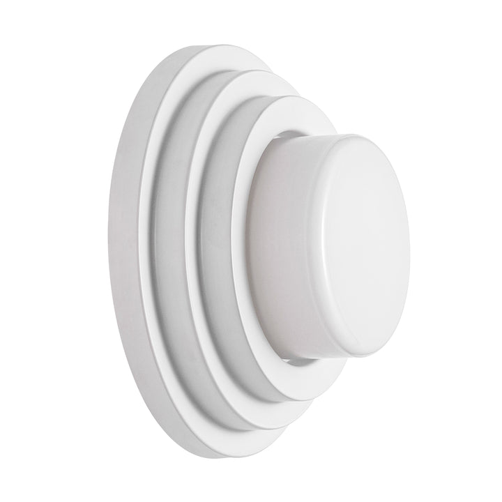 Zylla 1-Light Dimmable LED Minimalist White Cake-Shaped Tiered Ceiling Mounted Light (12") Brightelier