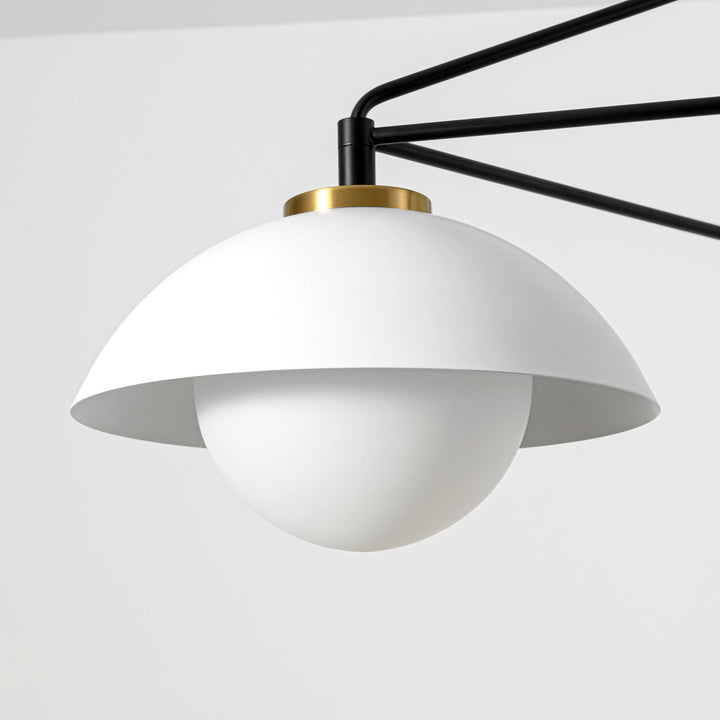 Velroa 3-Light Dimmable Glass Industrial Dome Shaded Chandelier (42") My Store