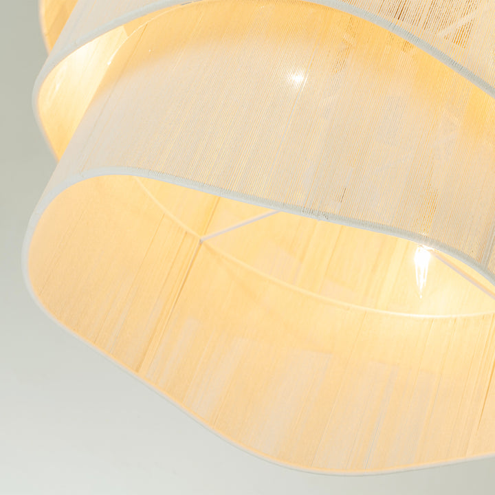 Brilune 6-Light Rattan Tiered Contemporary Glam Chandelier (28") Brightelier