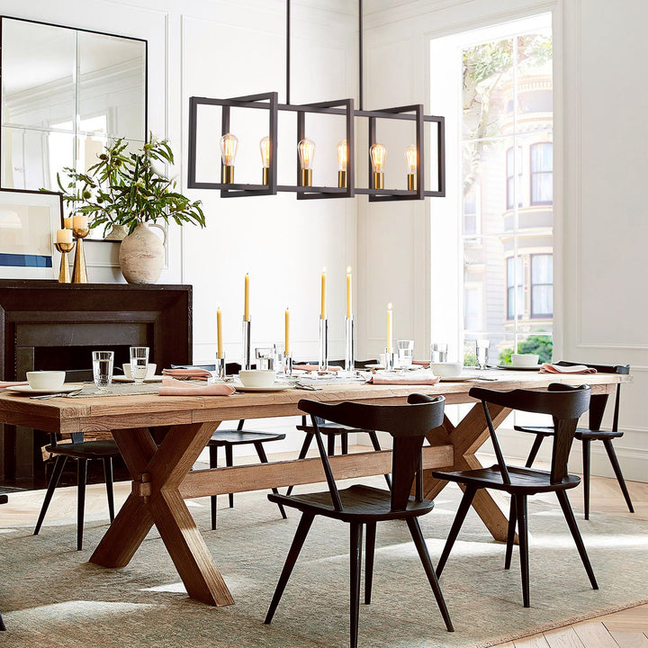 Zenvia 6-Light Dimmable Aluminum Kitchen Island Industrial Chandelier (43") My Store