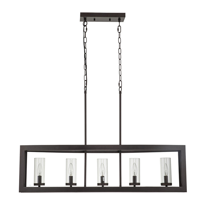 Zenvia 5-Light Bronze Kitchen Island Mid-century Pendant (37") My Store