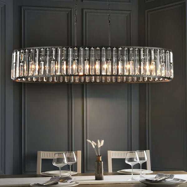 Zenvia 6-Light Dimmable Crystal Modern Unique Statement Chandelier (37")