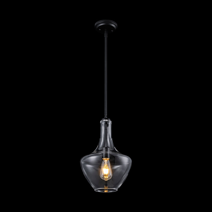 Brillara 1-Light Dimmable Glass Mid-Century Modern Pendant (10") Brightelier