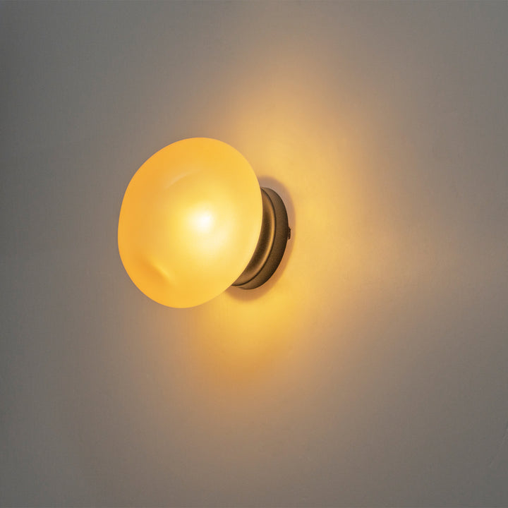 Hearthline 1-Light Unique Dimmable Modern Glass Shaded Wall/Ceiling Mounted Light (7") Brightelier