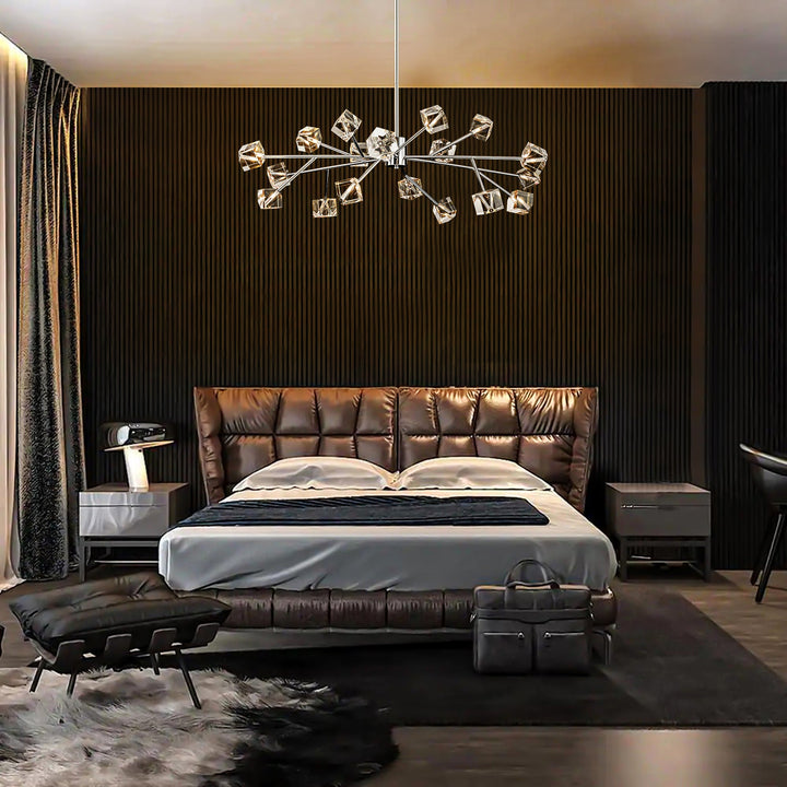 Dresqui 18-Light Sputnik Cluster Cube Crystal Glam Chandelier (41") My Store