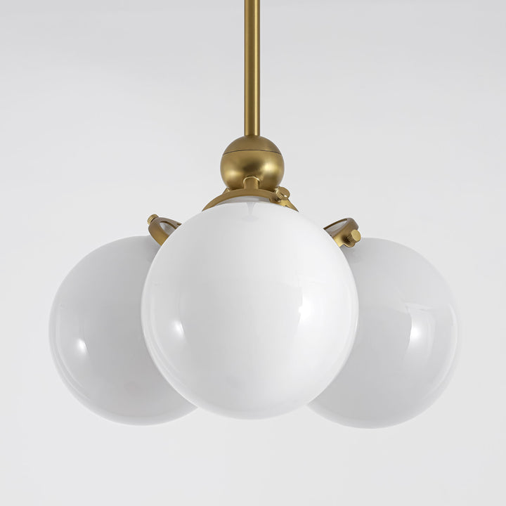Soluma 3-Light Dimmable Opal Glass Bubble Modern  Chandelier (14") Brightelier