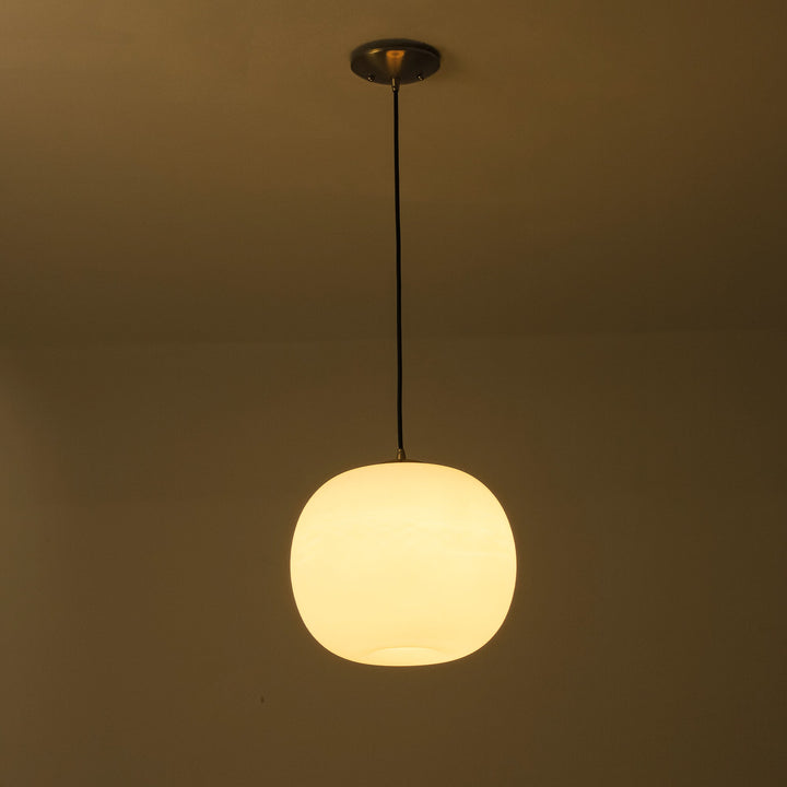 Veylin 1-Light Dimmable LED Opal Glass Farmhouse Shaded Pendant (12") My Store