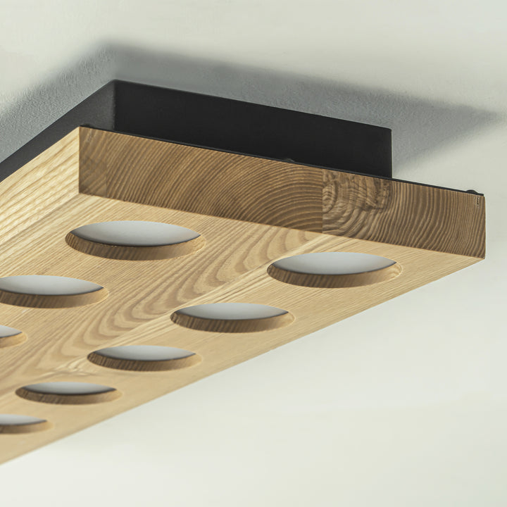 Lumisca Integrated LED Wood Rectangle Contemporary Flush Mount (31") Brightelier