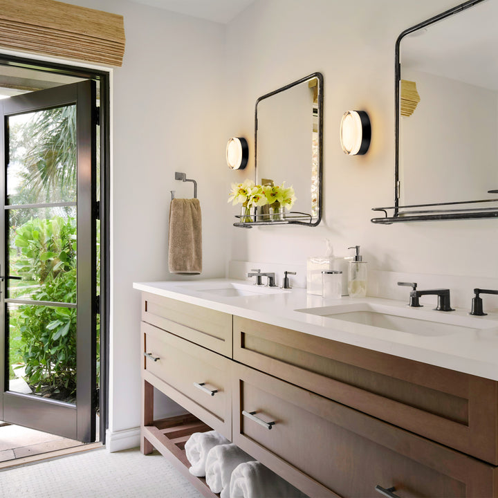 Lumisca LED Dimple Transitional Flush Mounted Sconce (6") Brightelier