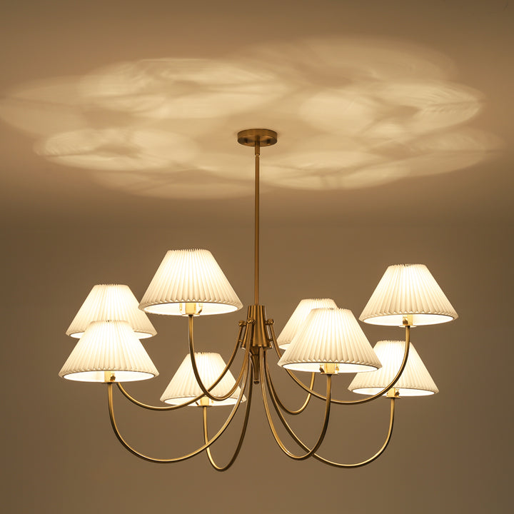 Wesley 8-Light Double Tier Sputnik Mid-Century Modern Chandelier (48") Brightelier