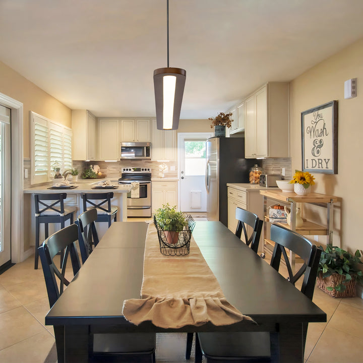 Lumisca Integrated LED Wood Linear Farmhouse Chandelier (47") Brightelier