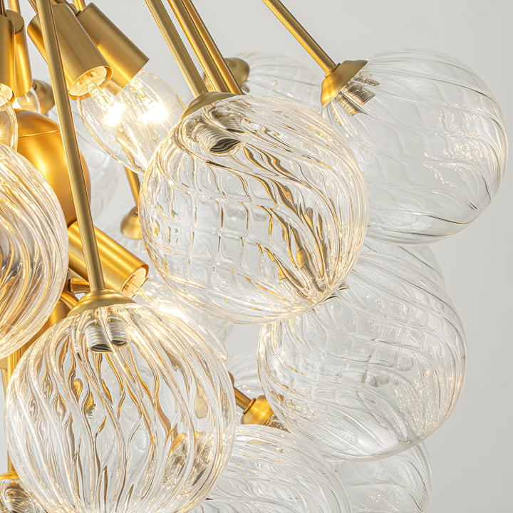 Orbina 12-Light Dimmable Glass Globe Sputnik Mid-Century Chandelier (26") Brightelier