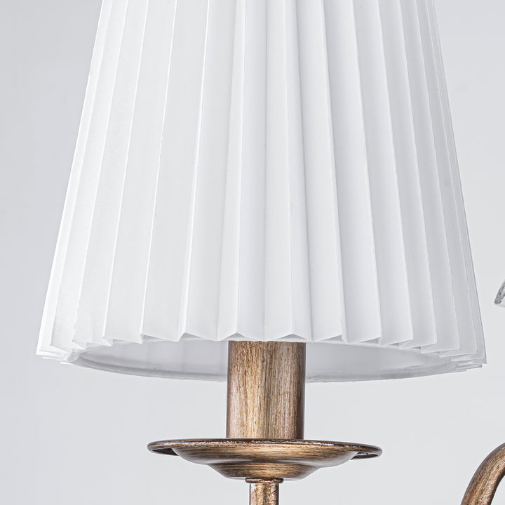 Dresqui 3-Light Dimmable Vintage Antique Fabric Pleated Shades Chandelier (21") Brightelier