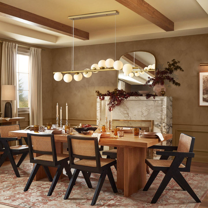 Zenvia 9-Light Linear Bubble Contemporary Kitchen Island Pendant (48") My Store