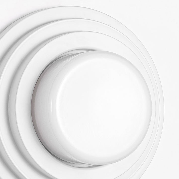 Zylla 1-Light Dimmable LED Minimalist White Cake-Shaped Tiered Ceiling Mounted Light (12") Brightelier