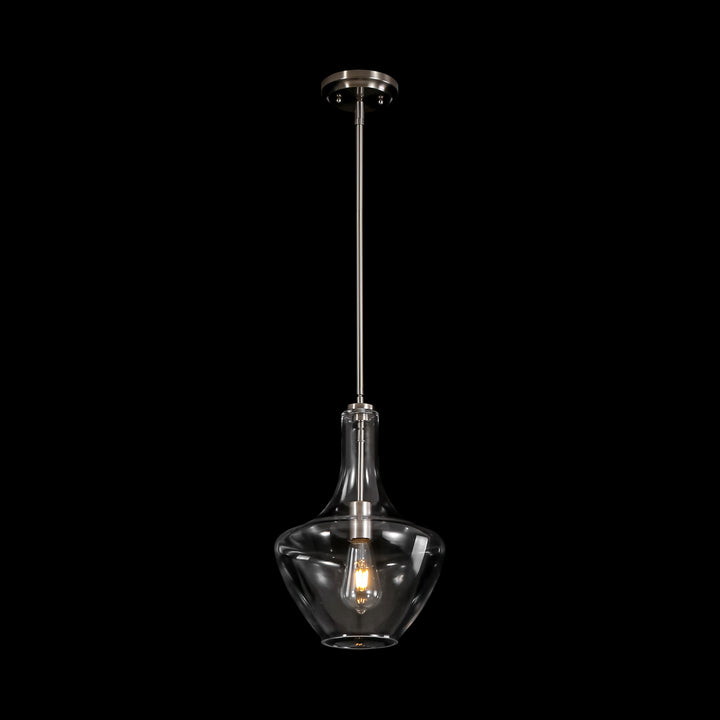 Brillara 1-Light Dimmable Glass Mid-Century Modern Pendant (10") Brightelier