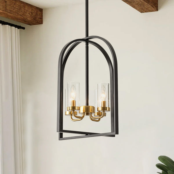 Dravyn 4-Light Foyer Aged Transitional Modern Chandelier (16") Brightelier