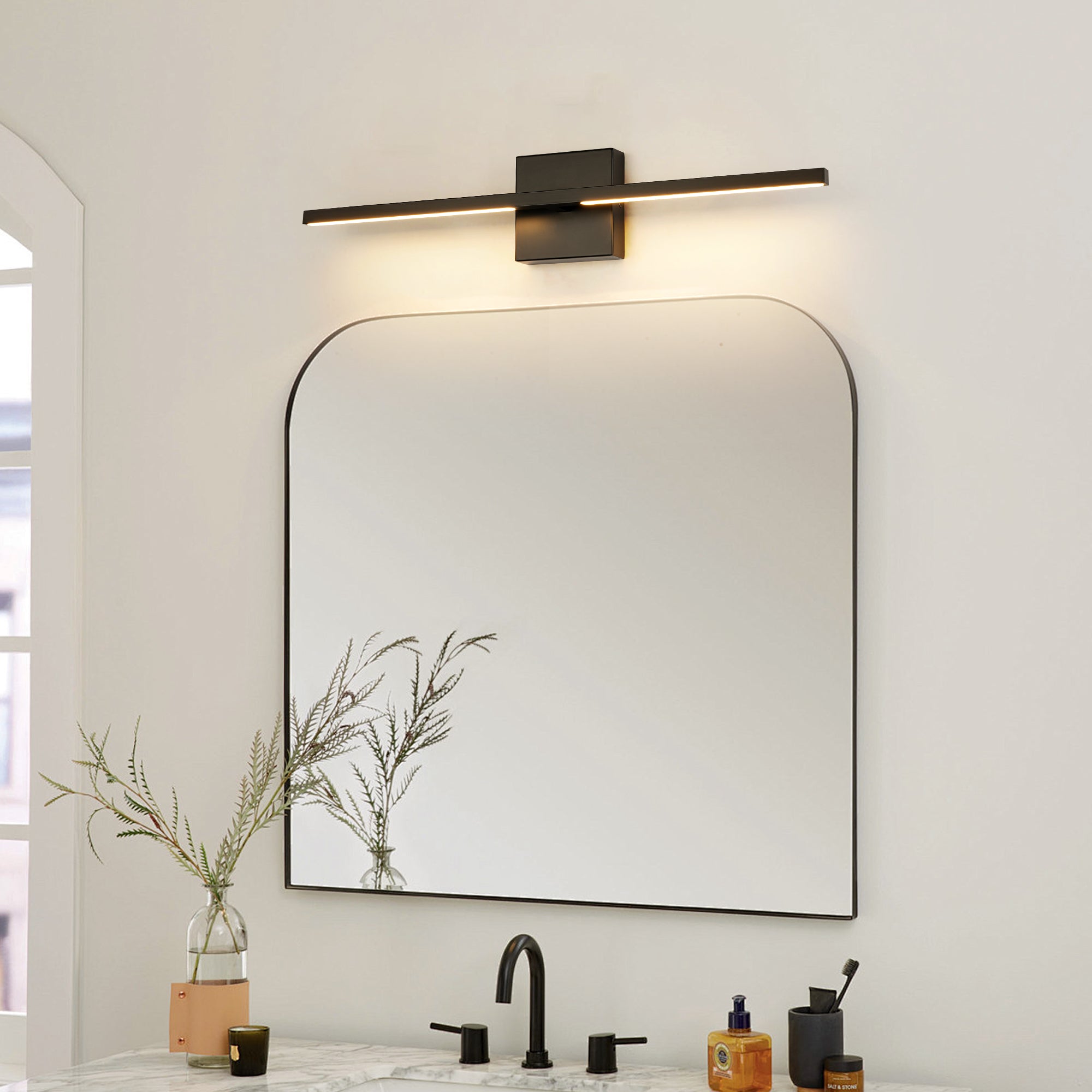 Alvara 1-Light Dimmable Aluminium LED Contemporary Linear Wall Sconce (23")