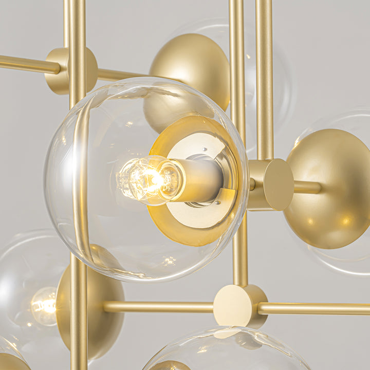 Molura 8-Light Dimmable Sputnik Glass Bubble Chandelier (26") Brightelier