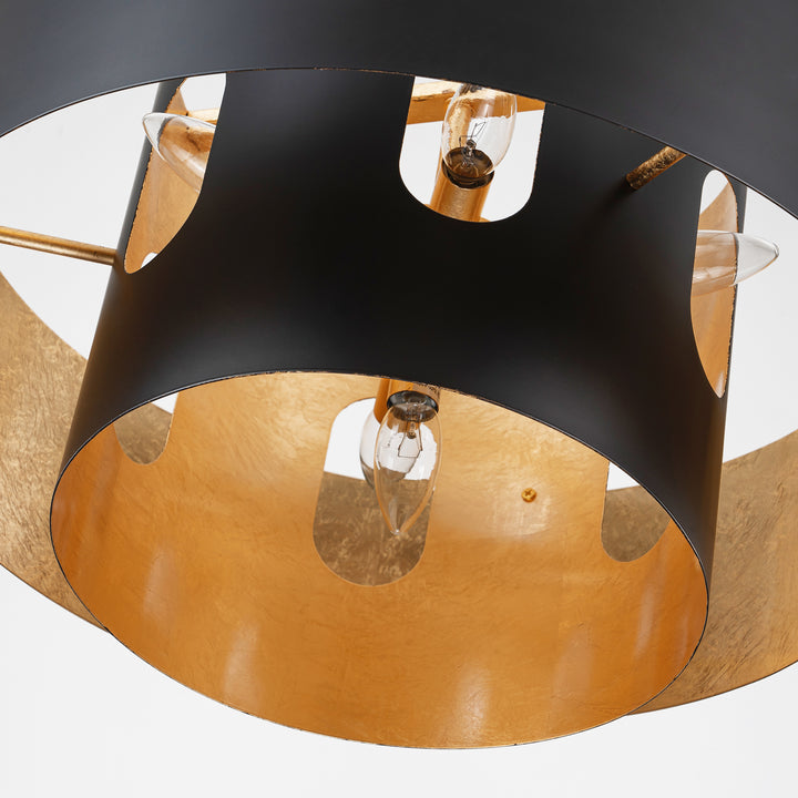 Noctiva 7-Light Inter-Stacked Cylinders Country Chandelier (20") Brightelier