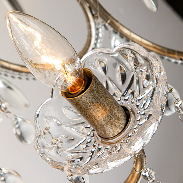 Avelon 5-Light Crystal Candle Drum Mid-Century Chandelier (20") My Store