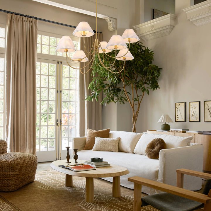 Wesley 8-Light Double Tier Sputnik Mid-Century Modern Chandelier (48") Brightelier