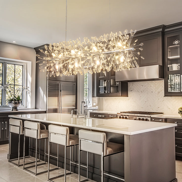 Solmere 12-Light Dimmable Bubble Crystal Modern Pendant (36") My Store