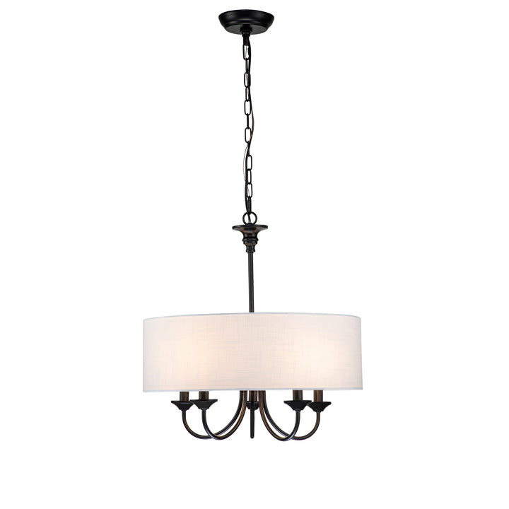 Brindlea 5-Light Dimmable Drum Traditional Chandelier (20") Brightelier
