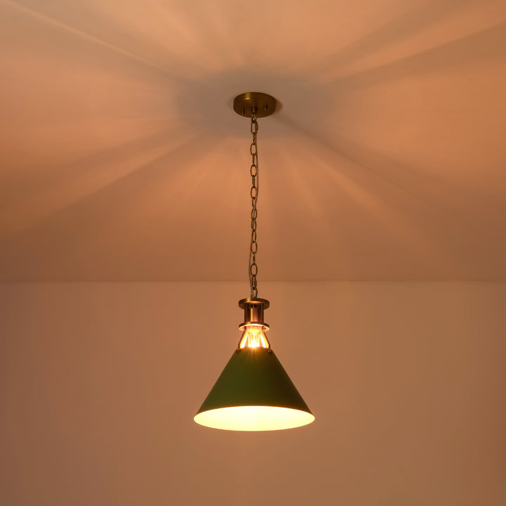 Cubella 1-Light Dimmable Aluminum Mid-Century Modern Pendant (12") Brightelier