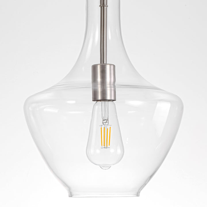 Brillara 1-Light Dimmable Glass Mid-Century Modern Pendant (10") Brightelier