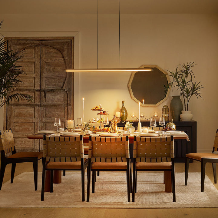 Lumisca Integrated LED Wood Linear Farmhouse Chandelier (47") Brightelier