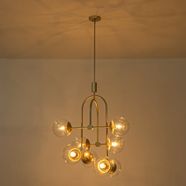Molura 8-Light Dimmable Sputnik Glass Bubble Chandelier (26") Brightelier